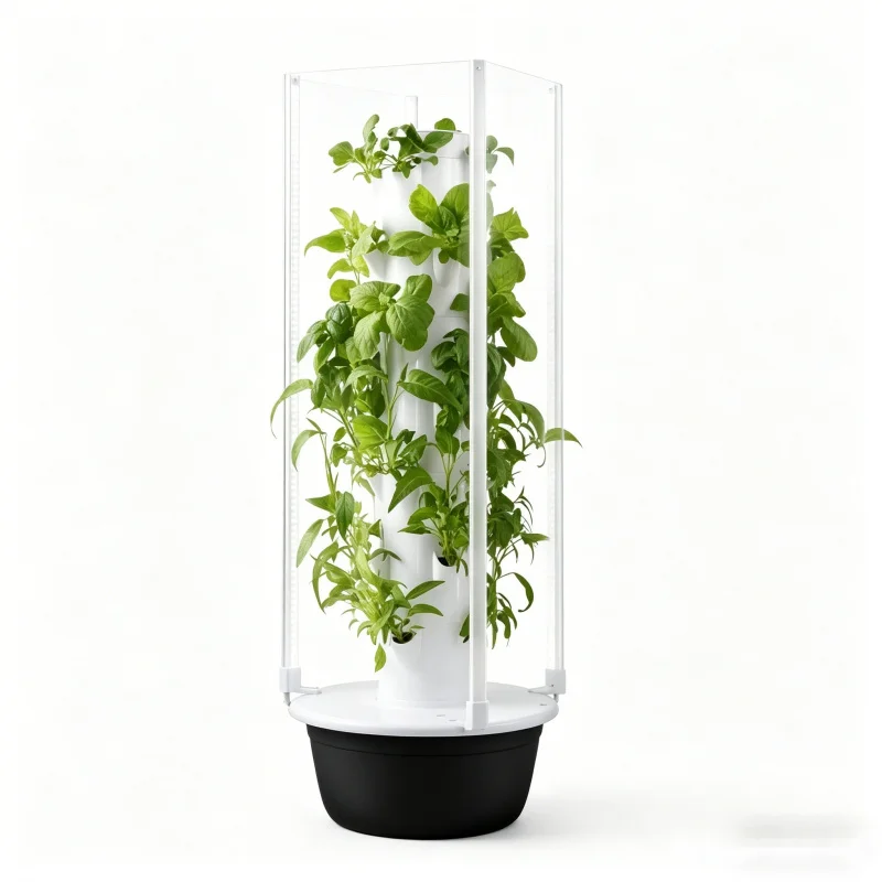 Smart Garden Herb - สวนปลูกผักไฮโดรโปนิกส์แนวตั้ง 5 ชั้น พร้อมไฟปลูกพืช สำหรับปลูกสมุนไพรและผักในบ้าน ระบบปลูกแบบไร้ดิน