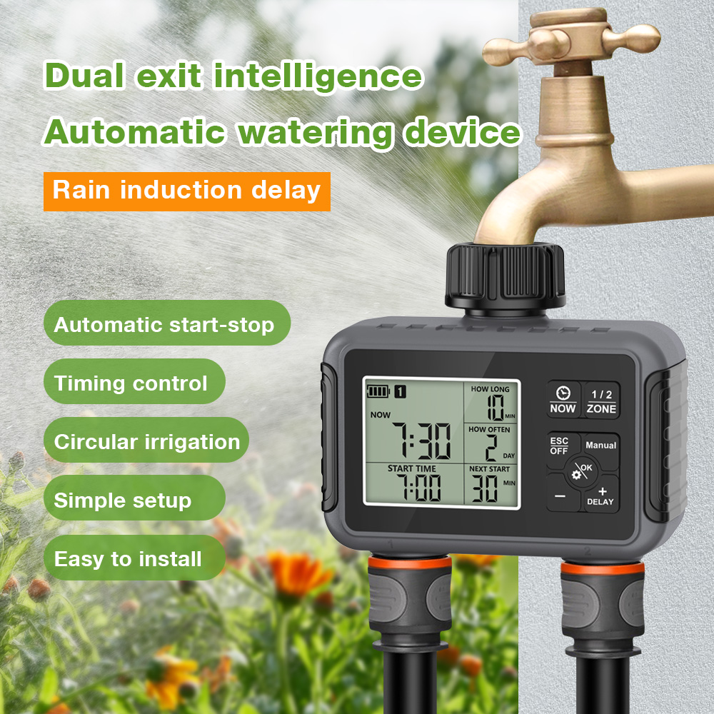 Smart Garden Refill - ตัวตั้งเวลาควบคุมการรดน้ำอัตโนมัติ 1/2/3 ช่อง ระบบรดน้ำอัจฉริยะ พร้อมสายฉีดน้ำ สำหรับสวนกลางแจ้ง
