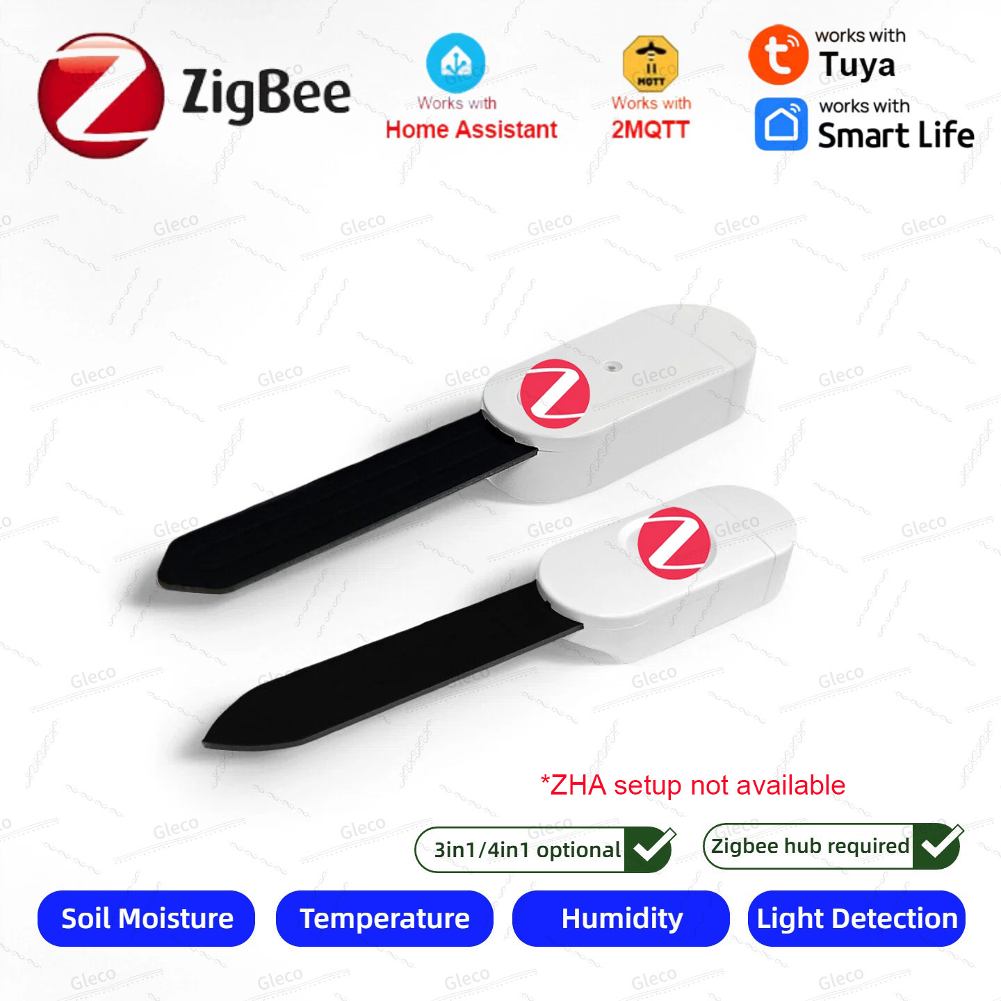 Smart Soil Sensor - เซ็นเซอร์วัดความชื้นในดิน Zigbee เครื่องวัดอุณหภูมิ ความชื้น ความอุดมสมบูรณ์ และแสง