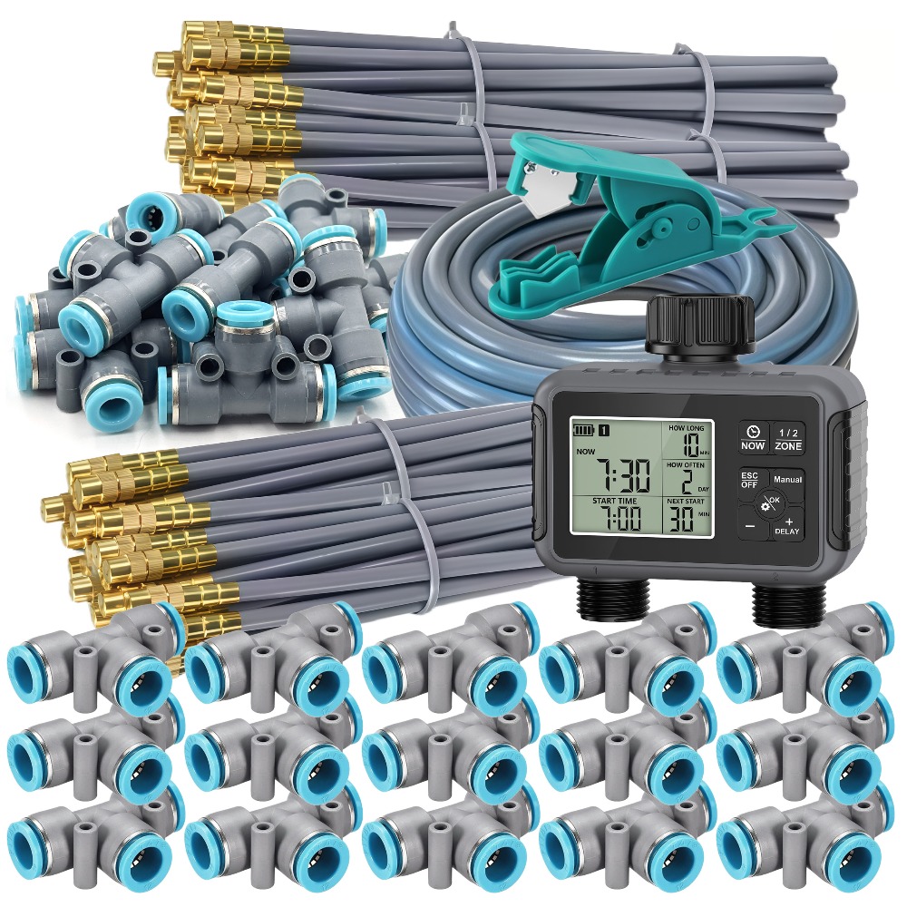 Smart Garden Refill - ชุดควบคุมการรดน้ำสวนแบบอัจฉริยะ จอ LCD แสดงผลแยกส่วนสองโซน พร้อมระบบพ่นละอองน้ำและระบบทำความเย็น