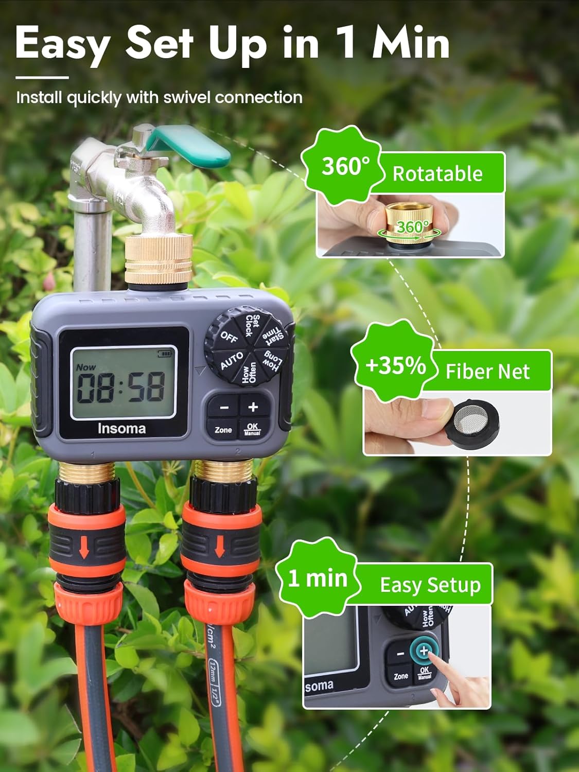 ระบบรดน้ำอัจฉริยะแบบสองช่องจ่า - Smart Garden Refill บทวิจารณ์และราคา