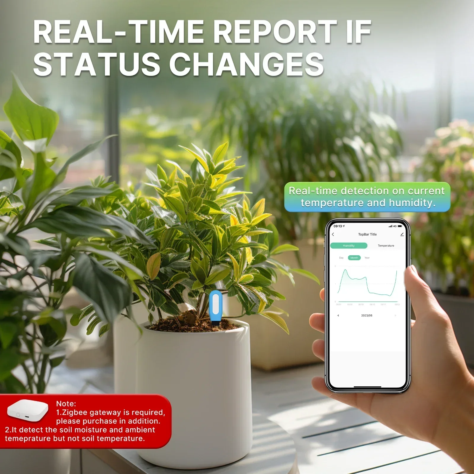 เครื่องวัดความชื้นในดินเครื่อง - Smart Soil Sensor บทวิจารณ์และราคา