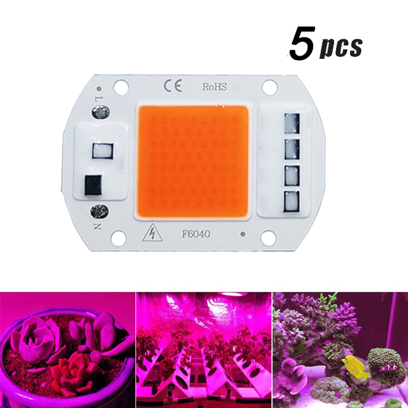 5 ชิ้น LED Grow COB ชิปเต็มสเป - Plant Grow Light Full Spectrum บทวิจารณ์และราคา