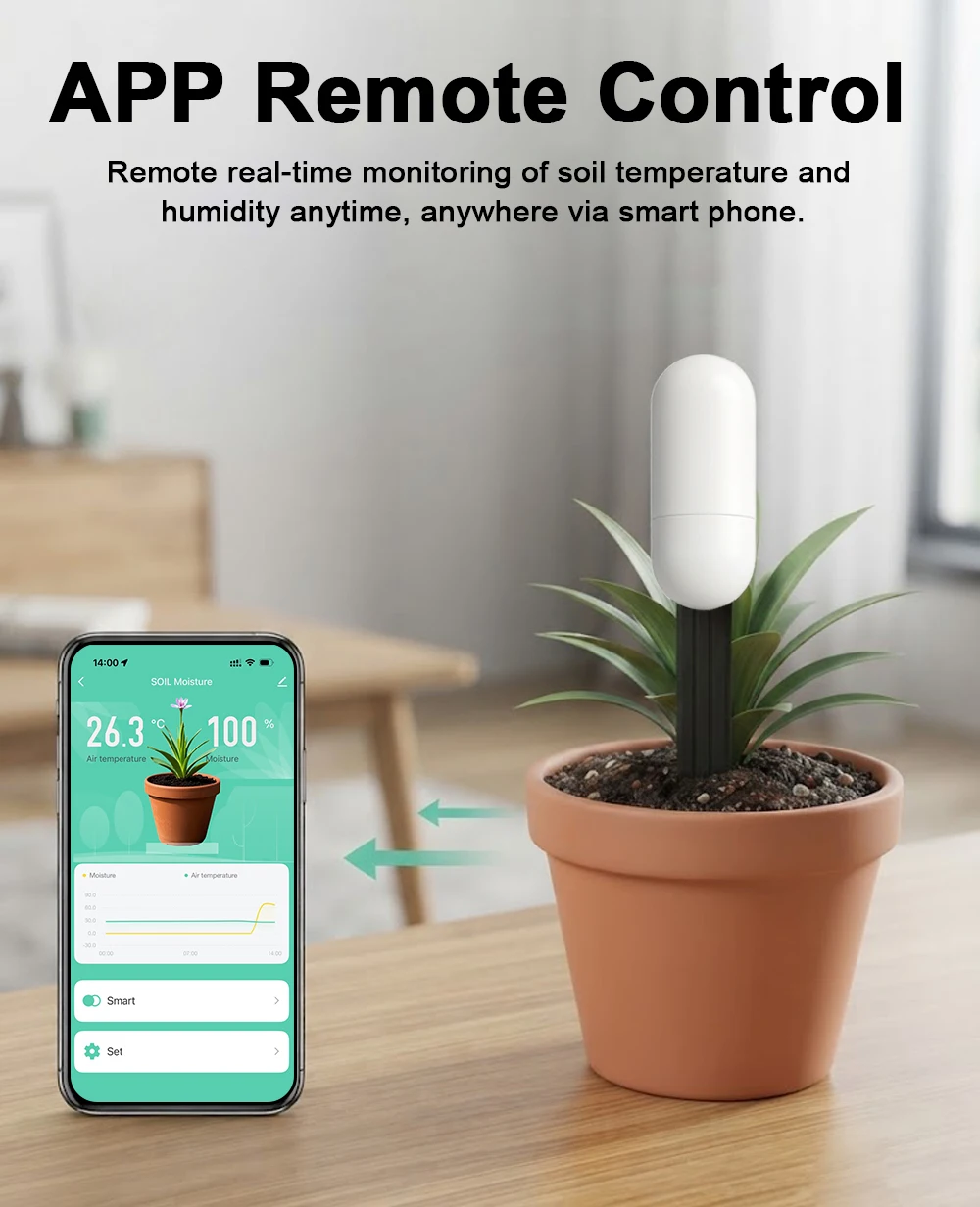 เครื่องตรวจวัดความชื้นและอุณหภ - Smart Soil Sensor บทวิจารณ์และราคา
